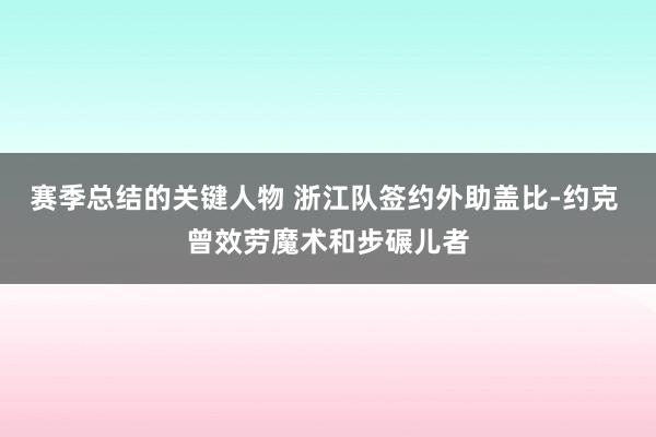 赛季总结的关键人物 浙江队签约外助盖比-约克 曾效劳魔术和步碾儿者